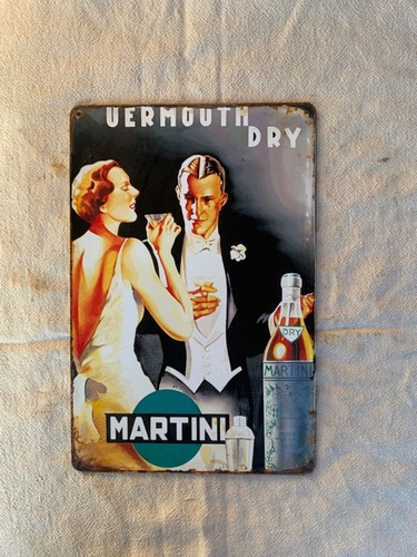 Insegna metallo martini - in, metallo,