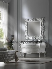 Mobile Bagno Stile Barocco Bombato140 Cm Ci Bassorilievi E Swarovski 