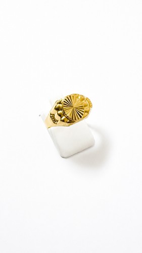 Anello scudo ovale oro - anello,