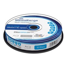 MediaRange MR500 - 10 Blu Ray BD-R HTL Printable 25GB 135 Min 6X