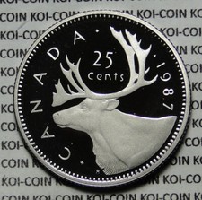 Canada 1987 quarter - pf,