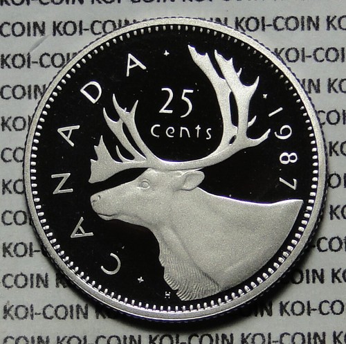 Canada 1987 quarter - bu, pf