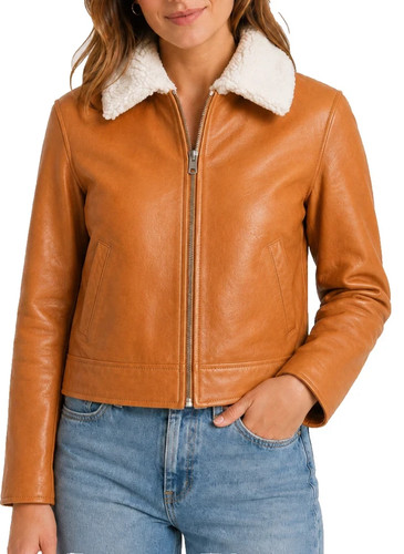 Giacca donna arancione vera