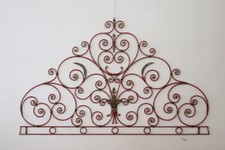 Testiera da letto in ferro, matrimoniale, inizi '900