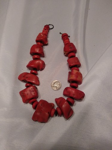 Large dyed natural red - natural, salmon