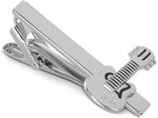 Teroon Fermacravatta/Spilla per Cravatta Chitarra Incisione Adatto