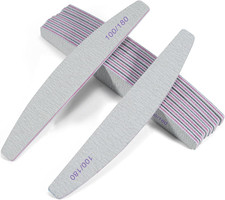 Lime per Unghie 100 180 Grana, Lima per Unghie a Doppia Faccia, Riutilizzabile K