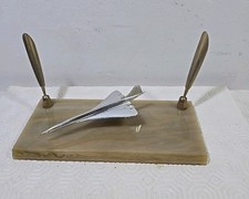 Vintage Concord Plane Pen Holder On Onex Base Desk Office Accessory Collectable