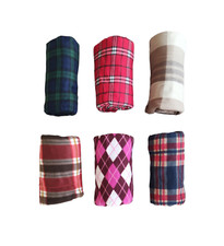 Coperta plaid in pile scozzese