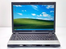 Sony VAIO 15,4"" Windows XP Retro Gaming Notebook C2D T7250 128GB SSD 2GB DVD-RW