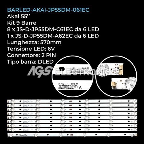 Kit barre strip led akai - 9,
