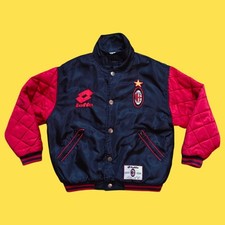 AC Milan 90s Lotto Vintage Varsity Bomber jacket Kids Size L football