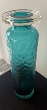 Vaso teal sfaccettato stile - teal,