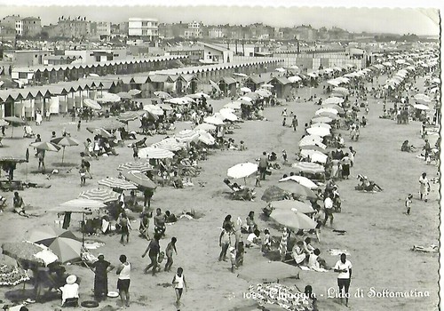 1957 cartolina chioggia lido - 1957,