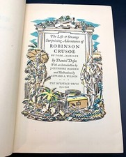 1930 The Life & Strange Surprising Adventures of Robinson Crusoe HC Illustrated