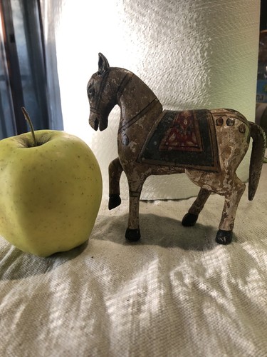 Antico cavallo legno dipinto - cavallo,