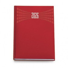 Agenda Giornaliera 2026 Formato A4 21x30 Copertina Morbida in Matra Color Rosso
