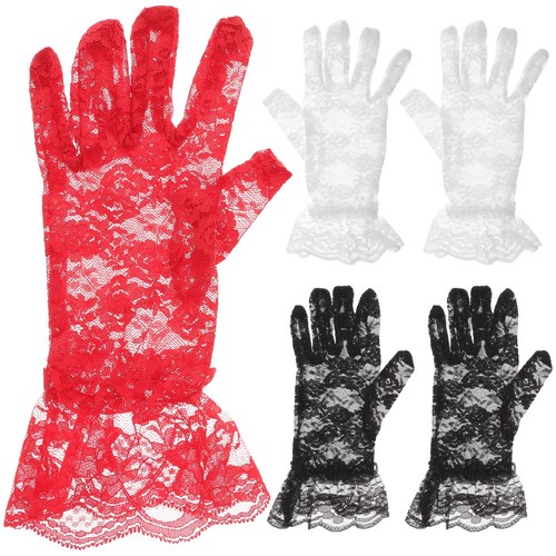 Pairs guanto pizzo per - 3,