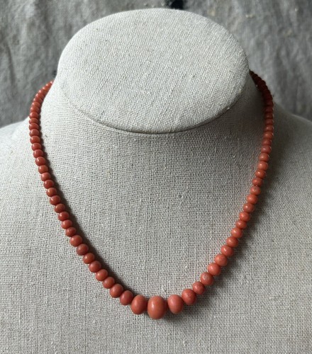 Antica collana perle - collana, corallo