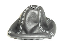 Cuffia leva cambio per Lancia Ypsilon 846 Mk2 vera pelle nera cuciture grigie