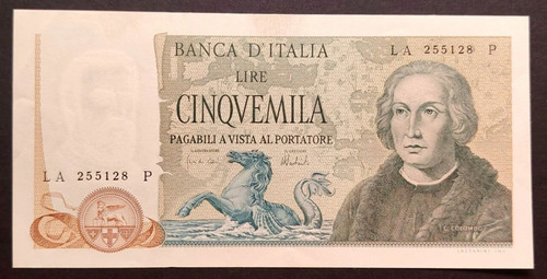 5000 lire colombo - lire, tipo