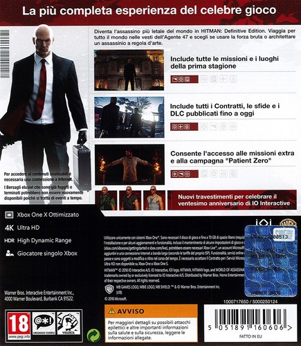 Xbox one hitman definitive - xbox,