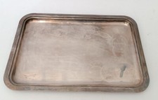 ♥ BROGGI MILANO VASSOIO RETTANGOLARE ARGENTATO IN ALPACCA VINTAGE PORTATA