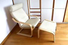 POLTRONA PELLE E POGGIAPIEDI POANG IKEA