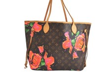 Autentica borsa tote Louis Vuitton Monogram Rose mai completa MM M48613 LV 4194N