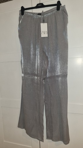Pantaloni zara argento nuovi - pantaloni,