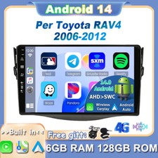 DAB+ CarPlay Android 14 Autoradio GPS Navi Per Toyota RAV4 2006-2012🌟6G+128GB🌟