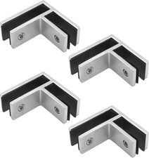 Clip staffa vetro acciaio inox