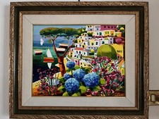 ATHOS FACCINCANI, POSITANO, OLIO SU TELA, 35 X 45