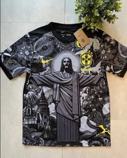 Maglia Calcio Brasile,Special Edition Cristo Redentore,jesus Jersey Brazil gesu