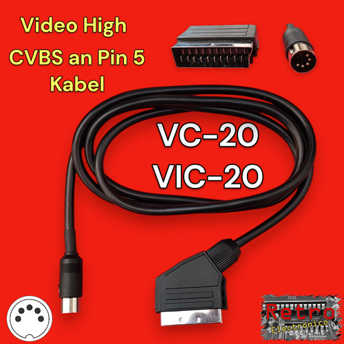 Commodore vc20 fbas - cavo, video