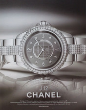Pubblicità Advertising Italian Clipping 2012 OROLOGIO CHANEL J12 CHROMATIC 