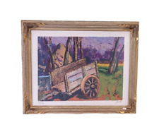 QUADRO OLIO SU TELA "FRATEL VENZO" - "CAMPAGNA" 50x40