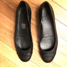 Ballerina GG nuova autentica Gucci donna pelle nera piatta scatola originale