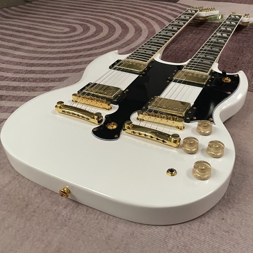 Chitarra elettrica bianca