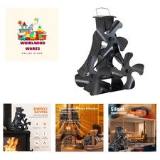 Ventilatore per Stufa a Legna Alimentato a Calore 12 Pale Ventilatore per Camino, Grande Ventilatore da Piano Cottura per...