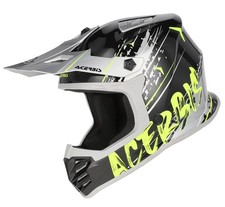 CASCO BAMBINO MOTO CROSS ACERBIS PROFILE JUNIOR NERO GIALLO FLUO TG YL 51/52
