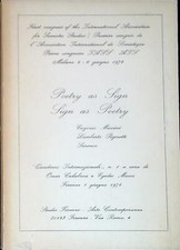 Poetry as sign, sign as poetry