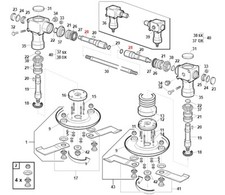 Albero calettato trattorino rasaerba ORIGINALE GIANNI FERRARI BFB 00777305504