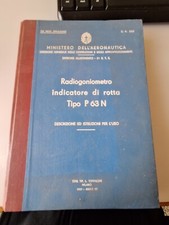 RARO LIBRETTO RADIOGONIOMETRO INDICATORE DI ROTTA  P 63 N REGIA AERONAUTICA  WW2