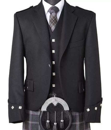 Giacca kilt uomo scozzese - , nera