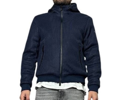 Cappotto uomo blu cappuccio - cappotto,
