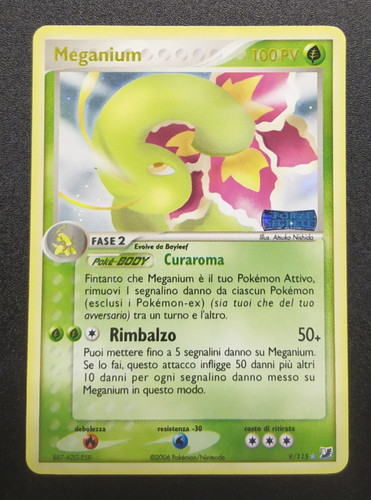 Meganium holo stamped 115 - meganium,