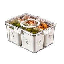 Vassoio Frutta per Frigorifero Picnic Conservazione Alimenti Trasparente Snack Box in7202