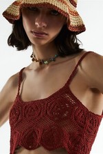 Zara uncinetto top - top, corto