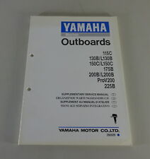 Supplemento Manuale Di Officina Yamaha Fuoribordo 115C - 225B Stato 10/1991